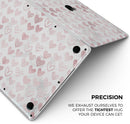 Karamfila Marble & Rose Gold Hearts v3 - Skin Decal Wrap Kit Compatible with the Apple MacBook Pro, Pro with Touch Bar or Air (11", 12", 13", 15" & 16" - All Versions Available)