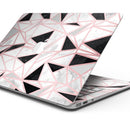 Karamfila Marble & Rose Gold v2 - Skin Decal Wrap Kit Compatible with the Apple MacBook Pro, Pro with Touch Bar or Air (11", 12", 13", 15" & 16" - All Versions Available)