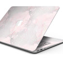 Karamfila Silver & Pink Marble V12 - Skin Decal Wrap Kit Compatible with the Apple MacBook Pro, Pro with Touch Bar or Air (11", 12", 13", 15" & 16" - All Versions Available)