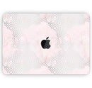 Karamfila Silver & Pink Marble V12 - Skin Decal Wrap Kit Compatible with the Apple MacBook Pro, Pro with Touch Bar or Air (11", 12", 13", 15" & 16" - All Versions Available)