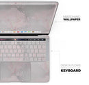 Karamfila Silver & Pink Marble V12 - Skin Decal Wrap Kit Compatible with the Apple MacBook Pro, Pro with Touch Bar or Air (11", 12", 13", 15" & 16" - All Versions Available)