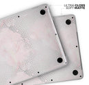 Karamfila Silver & Pink Marble V12 - Skin Decal Wrap Kit Compatible with the Apple MacBook Pro, Pro with Touch Bar or Air (11", 12", 13", 15" & 16" - All Versions Available)