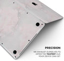 Karamfila Silver & Pink Marble V12 - Skin Decal Wrap Kit Compatible with the Apple MacBook Pro, Pro with Touch Bar or Air (11", 12", 13", 15" & 16" - All Versions Available)