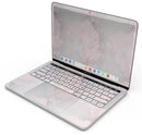Karamfila Silver & Pink Marble V12 - Skin Decal Wrap Kit Compatible with the Apple MacBook Pro, Pro with Touch Bar or Air (11", 12", 13", 15" & 16" - All Versions Available)