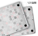 Karamfila Silver & Pink Marble V14 - Skin Decal Wrap Kit Compatible with the Apple MacBook Pro, Pro with Touch Bar or Air (11", 12", 13", 15" & 16" - All Versions Available)