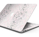 Karamfila Silver & Pink Marble V15 - Skin Decal Wrap Kit Compatible with the Apple MacBook Pro, Pro with Touch Bar or Air (11", 12", 13", 15" & 16" - All Versions Available)