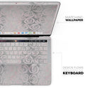 Karamfila Silver & Pink Marble V15 - Skin Decal Wrap Kit Compatible with the Apple MacBook Pro, Pro with Touch Bar or Air (11", 12", 13", 15" & 16" - All Versions Available)