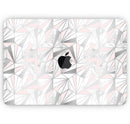 Karamfila Silver & Pink Marble V1 - Skin Decal Wrap Kit Compatible with the Apple MacBook Pro, Pro with Touch Bar or Air (11", 12", 13", 15" & 16" - All Versions Available)