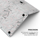 Karamfila Silver & Pink Marble V1 - Skin Decal Wrap Kit Compatible with the Apple MacBook Pro, Pro with Touch Bar or Air (11", 12", 13", 15" & 16" - All Versions Available)