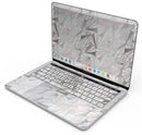 Karamfila Silver & Pink Marble V1 - Skin Decal Wrap Kit Compatible with the Apple MacBook Pro, Pro with Touch Bar or Air (11", 12", 13", 15" & 16" - All Versions Available)