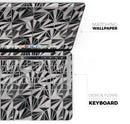 Karamfila Silver & Pink Marble V4 - Skin Decal Wrap Kit Compatible with the Apple MacBook Pro, Pro with Touch Bar or Air (11", 12", 13", 15" & 16" - All Versions Available)
