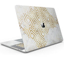 Karamfila Watercolor & Gold V11 - Skin Decal Wrap Kit Compatible with the Apple MacBook Pro, Pro with Touch Bar or Air (11", 12", 13", 15" & 16" - All Versions Available)