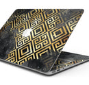 Karamfila Watercolor & Gold V2 - Skin Decal Wrap Kit Compatible with the Apple MacBook Pro, Pro with Touch Bar or Air (11", 12", 13", 15" & 16" - All Versions Available)