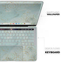 Karamfila Watercolor & Gold V7 - Skin Decal Wrap Kit Compatible with the Apple MacBook Pro, Pro with Touch Bar or Air (11", 12", 13", 15" & 16" - All Versions Available)
