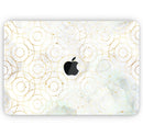 Karamfila Watercolor & Gold V8 - Skin Decal Wrap Kit Compatible with the Apple MacBook Pro, Pro with Touch Bar or Air (11", 12", 13", 15" & 16" - All Versions Available)