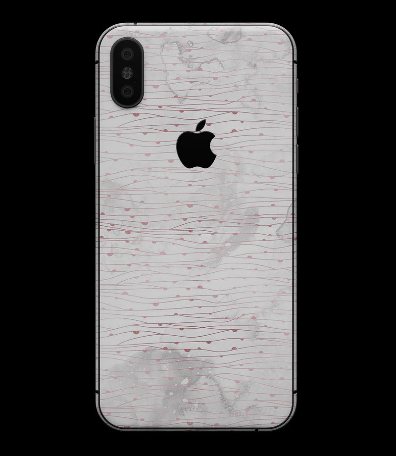 Karamfila Blotched Marble & Rose Gold v1 - iPhone XS MAX, XS/X, 8/8+, 7/7+, 5/5S/SE Skin-Kit (All iPhones Available)