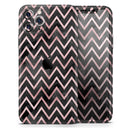 Karamfila Marble & Rose Gold Chevron v10  - Protective Skin Wrap & Decal – Compatible with iPhone SE to iPhone 17 Pro Max (All Models)