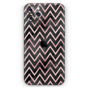 Karamfila Marble & Rose Gold Chevron v10  - Protective Skin Wrap & Decal – Compatible with iPhone SE to iPhone 17 Pro Max (All Models)
