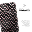 Karamfila Marble & Rose Gold Chevron v10  - Protective Skin Wrap & Decal – Compatible with iPhone SE to iPhone 17 Pro Max (All Models)