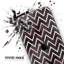 Karamfila Marble & Rose Gold Chevron v10  - Protective Skin Wrap & Decal – Compatible with iPhone SE to iPhone 17 Pro Max (All Models)