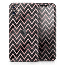 Karamfila Marble & Rose Gold Chevron v10  - Protective Skin Wrap & Decal – Compatible with iPhone SE to iPhone 17 Pro Max (All Models)
