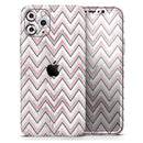 Karamfila Marble & Rose Gold Chevron v14  - Protective Skin Wrap & Decal – Compatible with iPhone SE to iPhone 17 Pro Max (All Models)