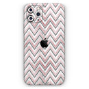 Karamfila Marble & Rose Gold Chevron v14  - Protective Skin Wrap & Decal – Compatible with iPhone SE to iPhone 17 Pro Max (All Models)