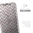 Karamfila Marble & Rose Gold Chevron v14  - Protective Skin Wrap & Decal – Compatible with iPhone SE to iPhone 17 Pro Max (All Models)