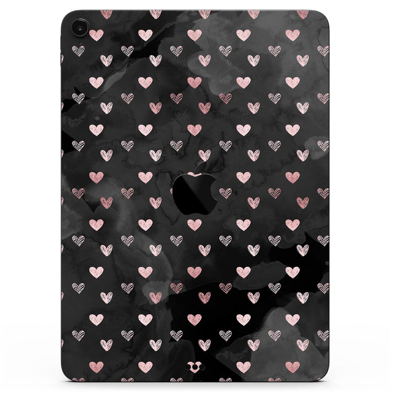 Karamfila Marble & Rose Gold Hearts v11 - Full Body Skin Decal for the Apple iPad Pro 12.9", 11", 10.5", 9.7", Air or Mini (All Models Available)