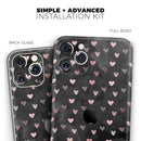 Karamfila Marble & Rose Gold Hearts v11  - Protective Skin Wrap & Decal – Compatible with iPhone SE to iPhone 17 Pro Max (All Models)