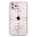 Karamfila Marble & Rose Gold Hearts v3  - Protective Skin Wrap & Decal – Compatible with iPhone SE to iPhone 17 Pro Max (All Models)