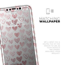 Karamfila Marble & Rose Gold Hearts v3  - Protective Skin Wrap & Decal – Compatible with iPhone SE to iPhone 17 Pro Max (All Models)
