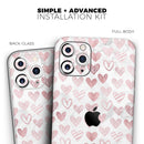 Karamfila Marble & Rose Gold Hearts v3  - Protective Skin Wrap & Decal – Compatible with iPhone SE to iPhone 17 Pro Max (All Models)