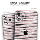 Karamfila Marble & Rose Gold Striped v8 - Vinyl Skin Wrap for iPhone 17 Pro Max, 17 Pro, 17 Air, 17, 16 & All Models — Soft Matte or Ultra Gloss