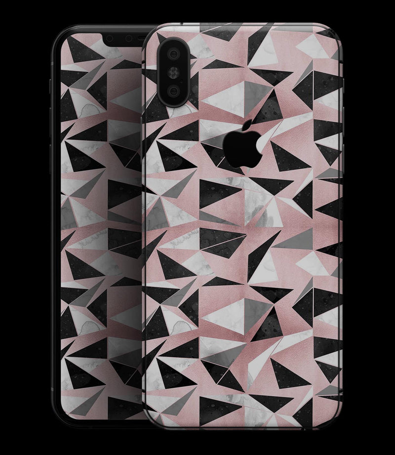 Karamfila Marble & Rose Gold v13 - iPhone XS MAX, XS/X, 8/8+, 7/7+, 5/5S/SE Skin-Kit (All iPhones Available)