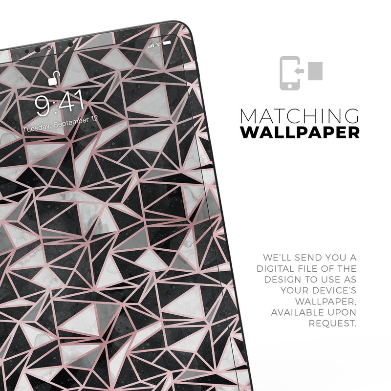 Karamfila Marble & Rose Gold v1 - Full Body Skin Decal for the Apple iPad Pro 12.9", 11", 10.5", 9.7", Air or Mini (All Models Available)