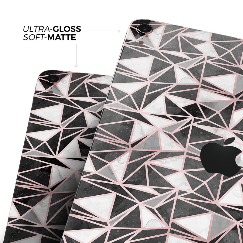 Karamfila Marble & Rose Gold v1 - Full Body Skin Decal for the Apple iPad Pro 12.9", 11", 10.5", 9.7", Air or Mini (All Models Available)