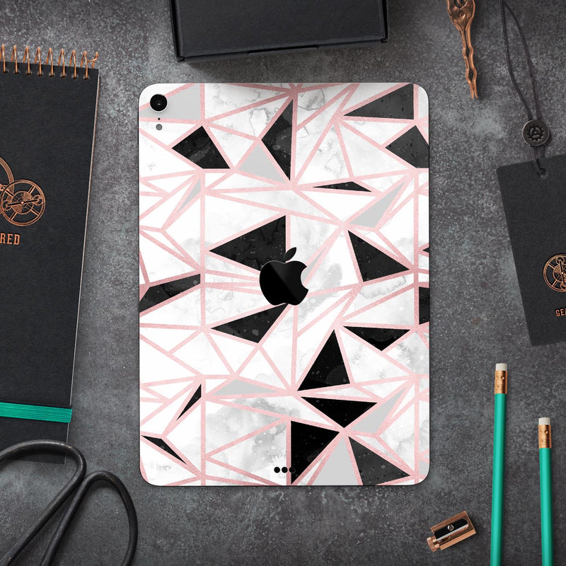 Karamfila Marble & Rose Gold v2 - Full Body Skin Decal for the Apple iPad Pro 12.9", 11", 10.5", 9.7", Air or Mini (All Models Available)