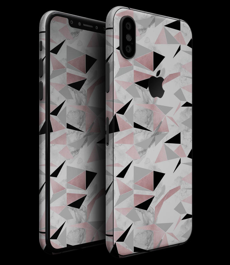 Karamfila Marble & Rose Gold v7 - iPhone XS MAX, XS/X, 8/8+, 7/7+, 5/5S/SE Skin-Kit (All iPhones Available)
