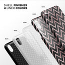 Karamfila Marble & Rose Gold Chevron v10 - iPhone X Swappable Hybrid Case