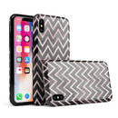 Karamfila Marble & Rose Gold Chevron v10 - iPhone X Swappable Hybrid Case