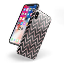 Karamfila Marble & Rose Gold Chevron v10 - iPhone X Swappable Hybrid Case
