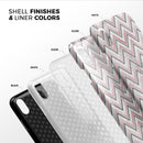 Karamfila Marble & Rose Gold Chevron v14 - iPhone X Swappable Hybrid Case
