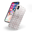 Karamfila Marble & Rose Gold Chevron v14 - iPhone X Swappable Hybrid Case