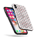 Karamfila Marble & Rose Gold Chevron v14 - iPhone X Swappable Hybrid Case