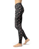 Karamfila Marble & Rose Gold Hearts v11 - All Over Print Womens Leggings / Yoga or Workout Pants