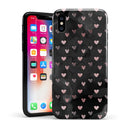 Karamfila Marble & Rose Gold Hearts v11 - iPhone X Swappable Hybrid Case