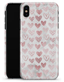 Karamfila Marble & Rose Gold Hearts v3 - iPhone X Clipit Case