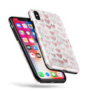 Karamfila Marble & Rose Gold Hearts v3 - iPhone X Swappable Hybrid Case
