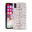 Karamfila Marble & Rose Gold Hearts v3 - iPhone X Swappable Hybrid Case